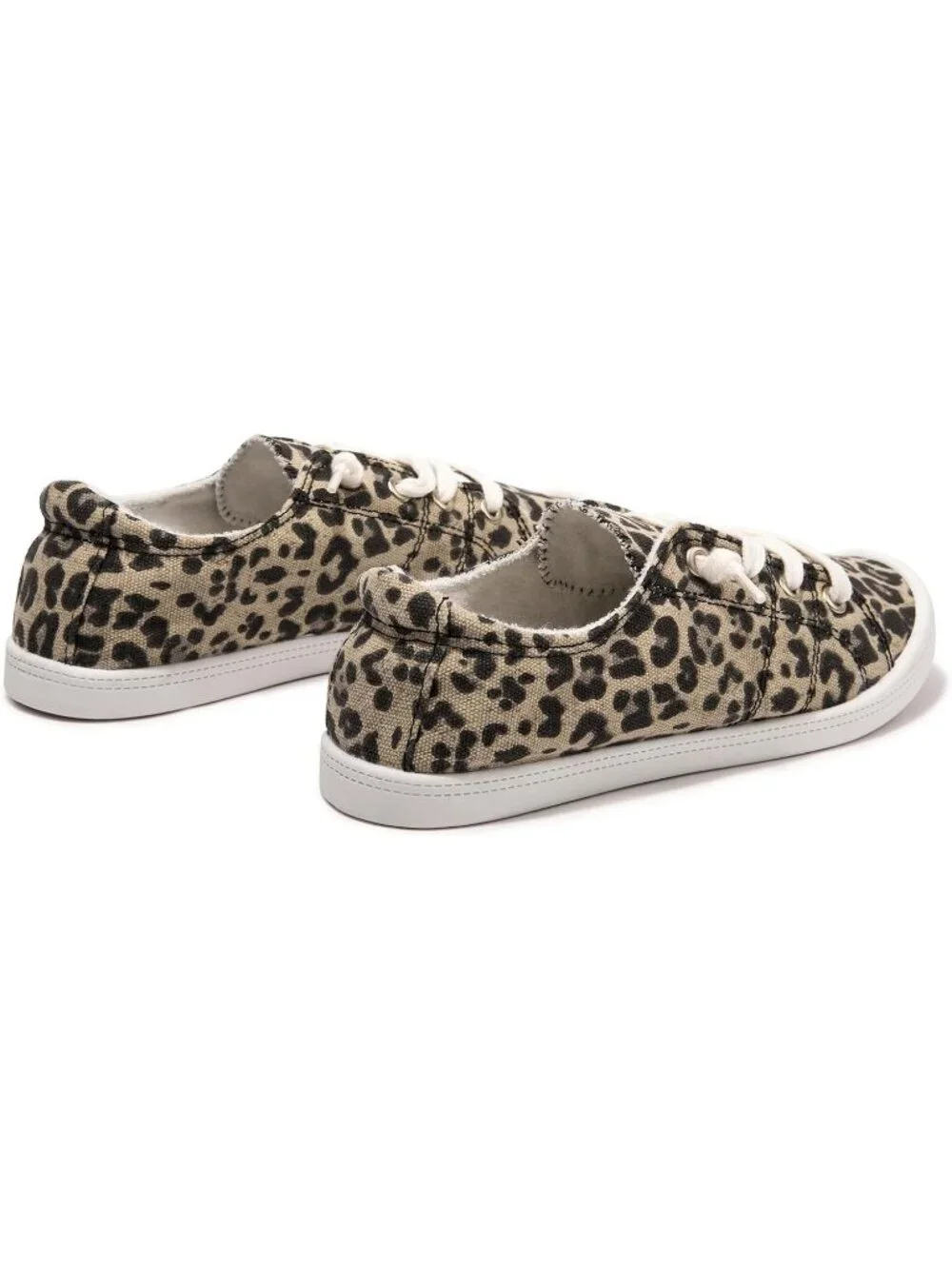 Women's Leopard Tennis Shoes Classic Canvas Low Top Athletic Running Sneakers